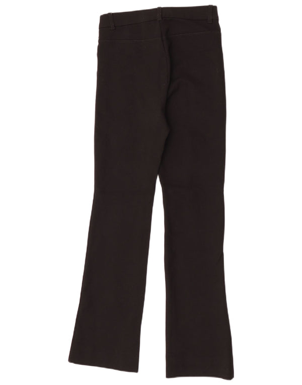 Pantaloni casual pentru femei Bootcut Slim Fit Mici W26 L29 Viscoză neagră
