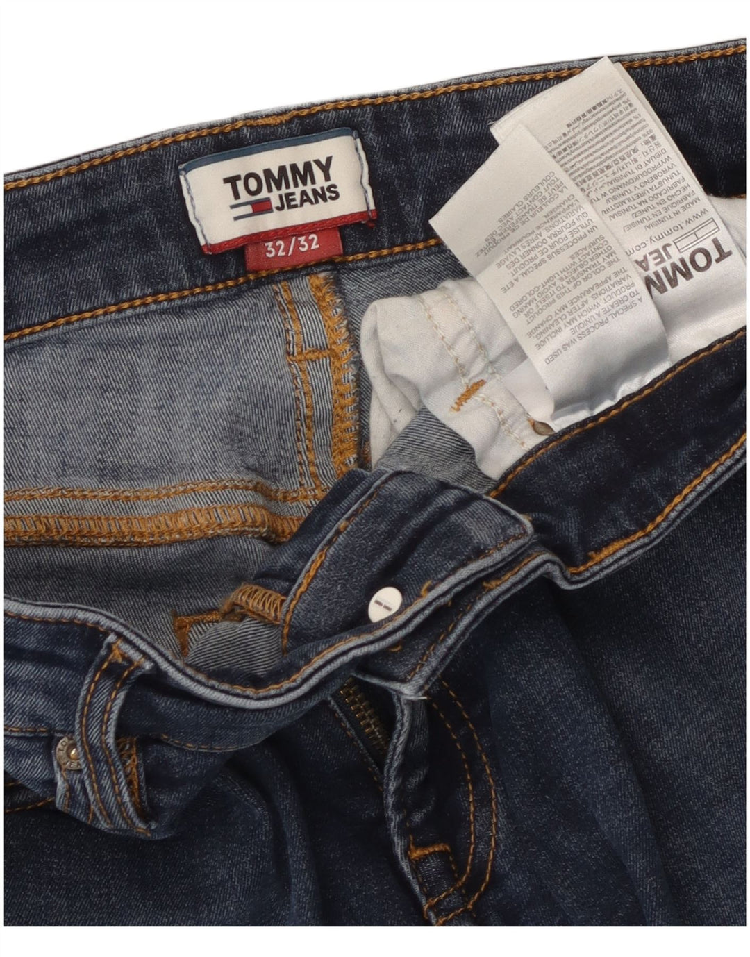 Blugi subțiri pentru bărbați TOMMY HILFIGER L32 L32 Bumbac albastru