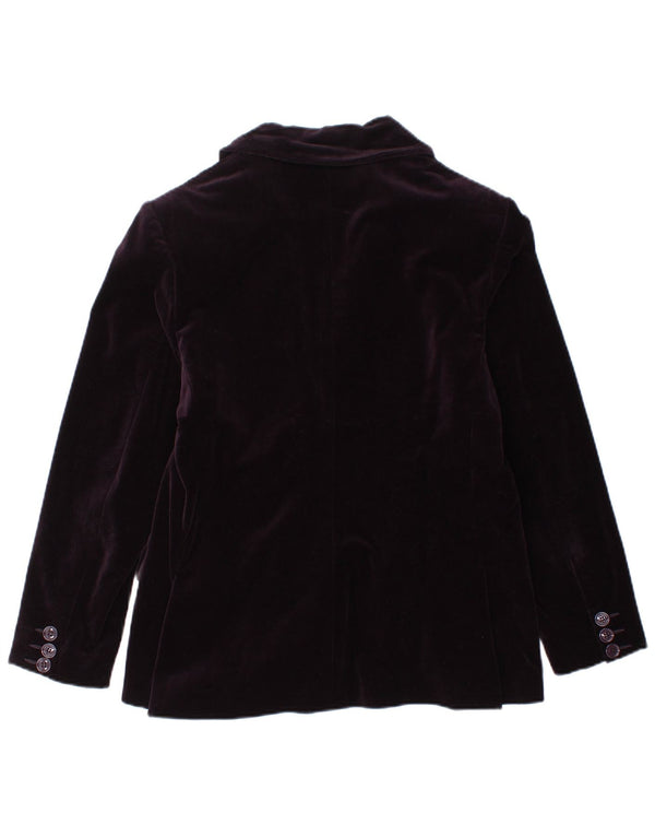 Clips Jachetă pentru femei din catifea cu 2 nasturi IT 46 Bumbac violet mare