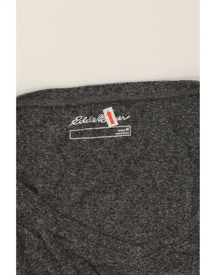 EDDIE BAUER Womens Top Long Sleeve UK 12 Medium Grey Cotton Vintage Eddie Bauer and Second-Hand Eddie Bauer from Messina Hembry 