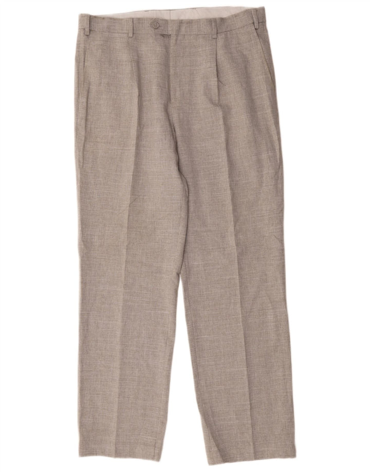 Marks & Spencer Pantaloni drepți pentru bărbați L36 L33 Poliester gri