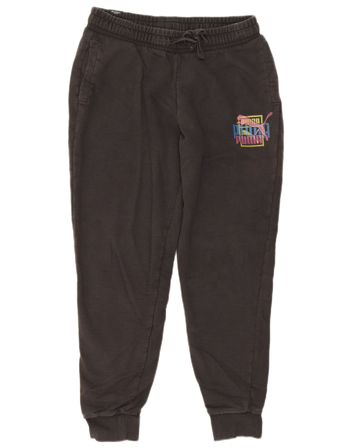 Pantaloni de trening Puma Graphic pentru bărbați Joggeri, bumbac mediu negru