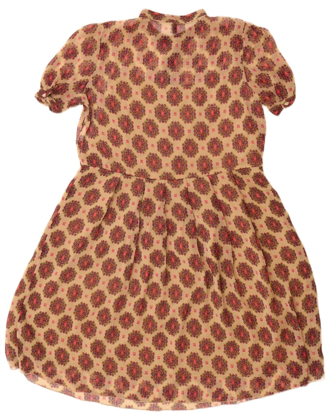 Rochie A-Line Benetton pentru femei UK 12 Medium Bej Floral