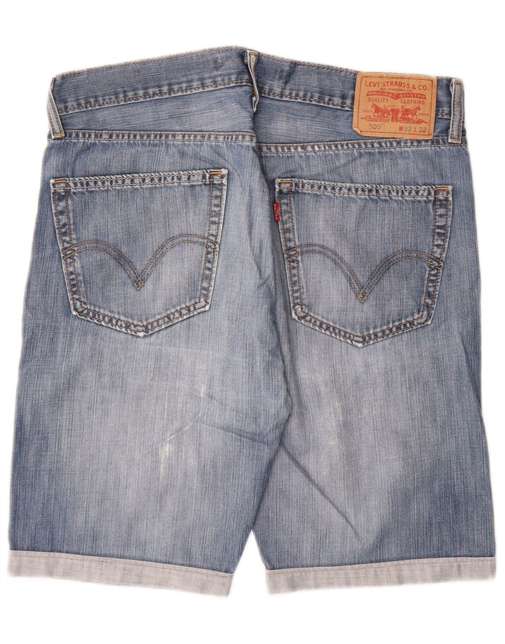 Pantaloni scurți Levi's 505 Denim W32 Bumbac albastru mediu