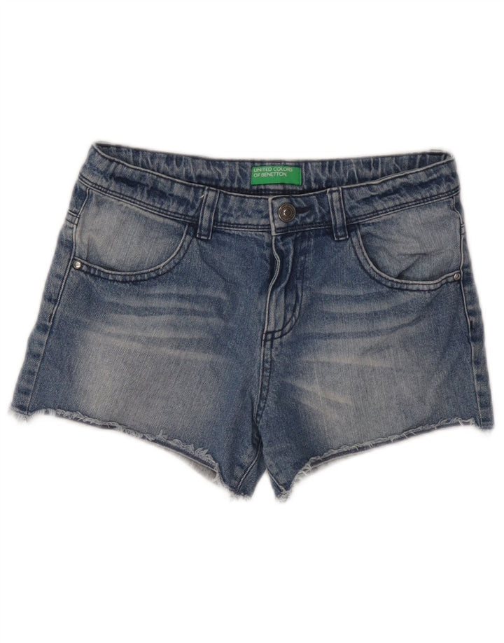 Pantaloni scurți din denim pentru femei Benetton W26 Small Blue