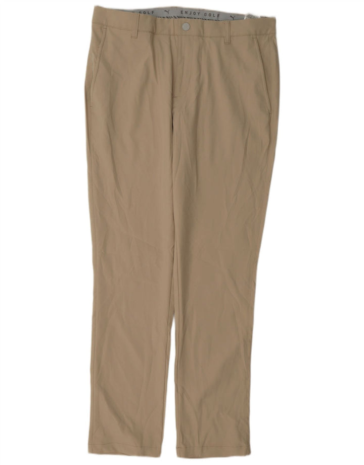 Pantaloni chino slim pentru bărbați Puma L34 L32 poliester bej