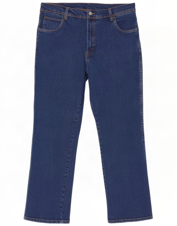 Blugi drepți Wrangler pentru bărbați, cu ajustare normală, W36 L30, bumbac albastru