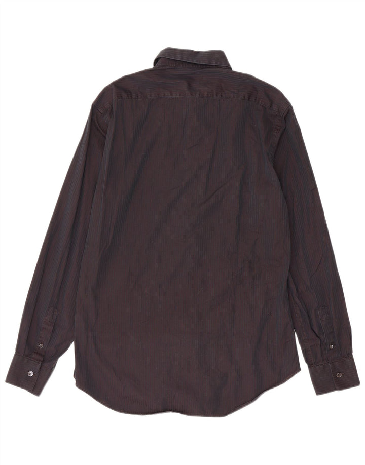 Cămașă pentru bărbați Calvin Klein Mărimea 40 Medium Burgundy Pinstripe
