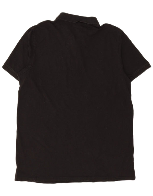 JACK & JONES Mens Polo Shirt XL Black Cotton