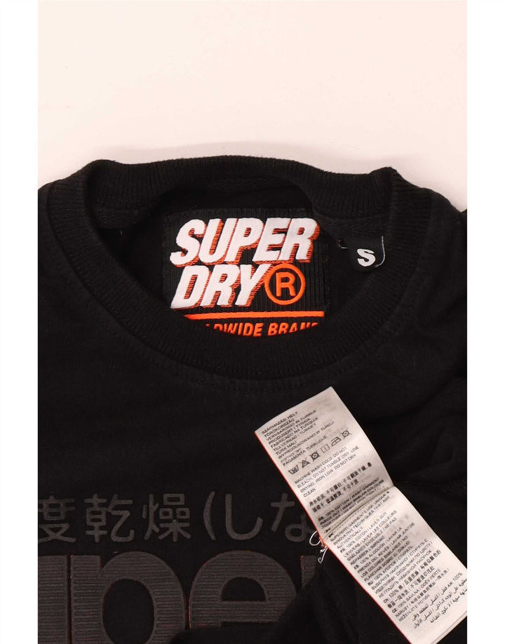 Tricou grafic pentru bărbați Superdry Top mic, negru, bumbac