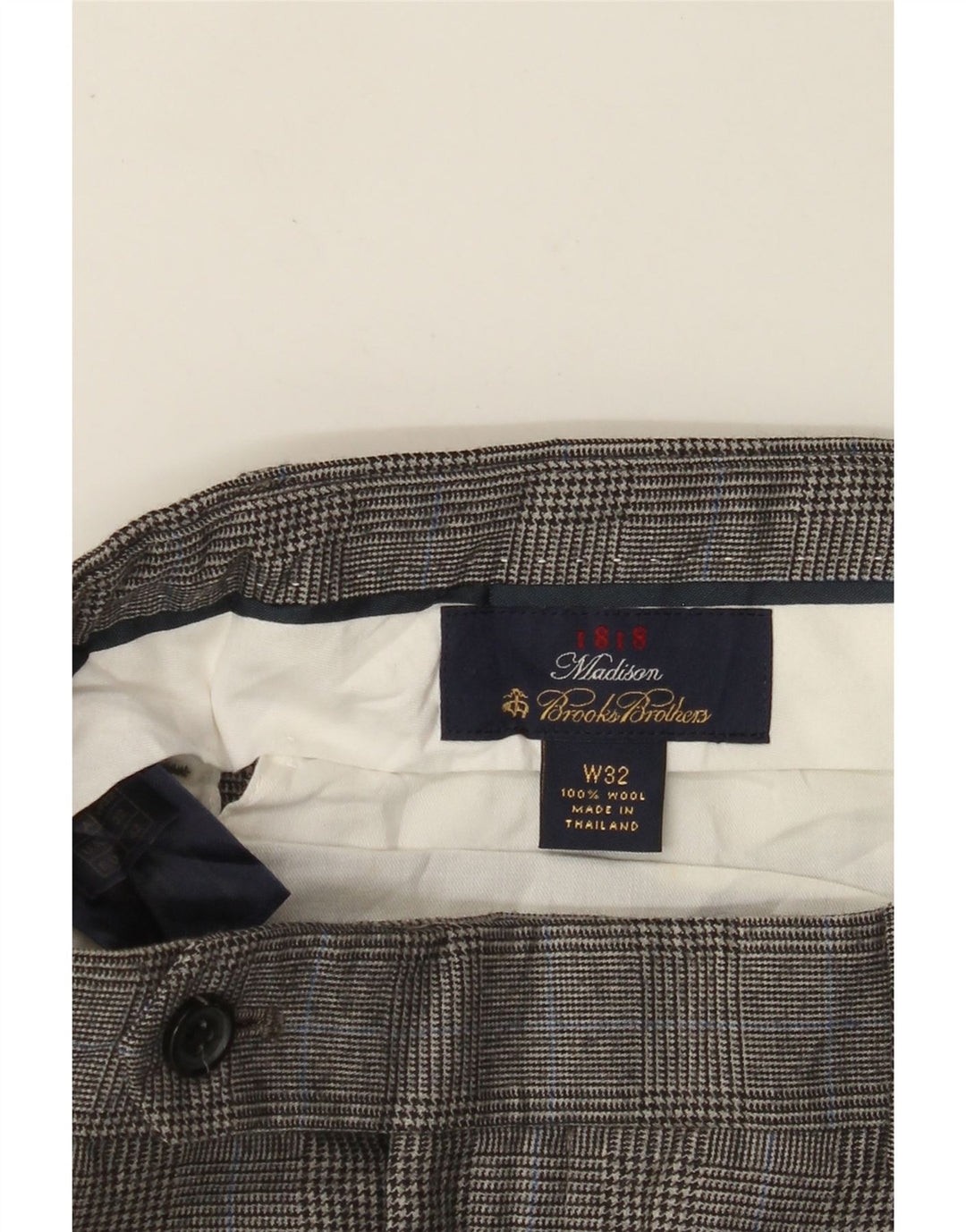 BROOKS BROTHERS Pantaloni de costum Madison Pegged pentru bărbați W32 L29 gri Houndstooth