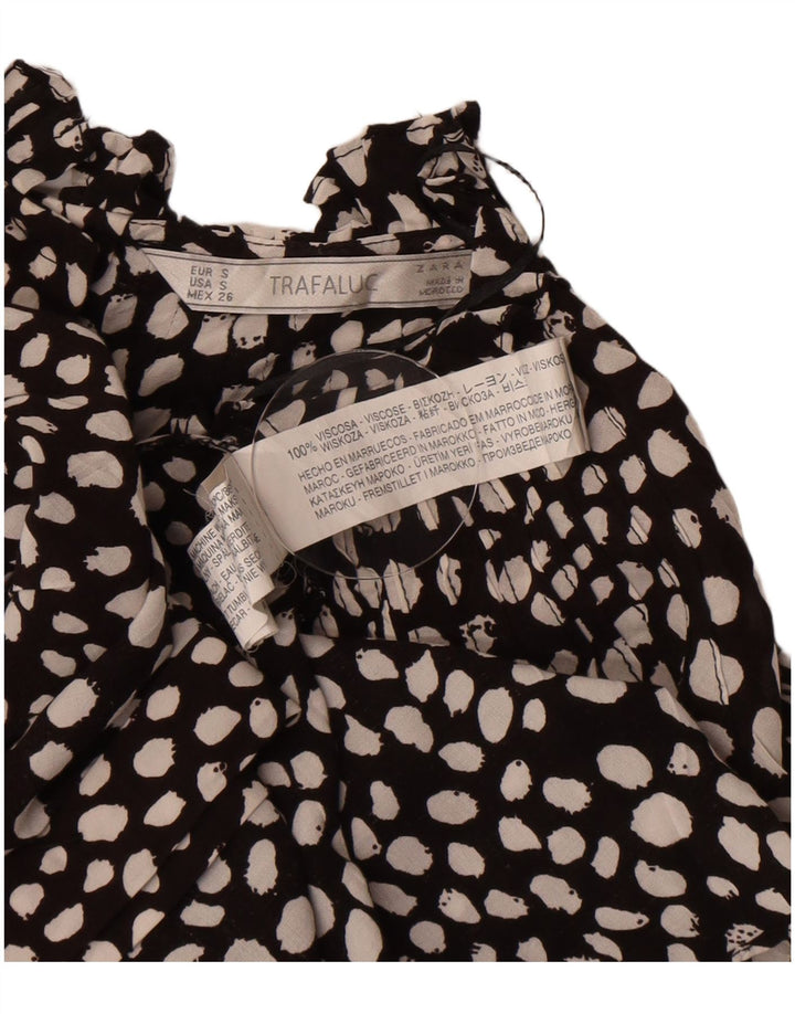Bluză pentru femei Zara UK 10 Small Black Spotted Viscose
