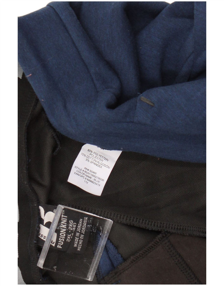 Pantaloni de trening pentru bărbați Russell Athletic Pantaloni de jogging 2XL poliester bleumarin