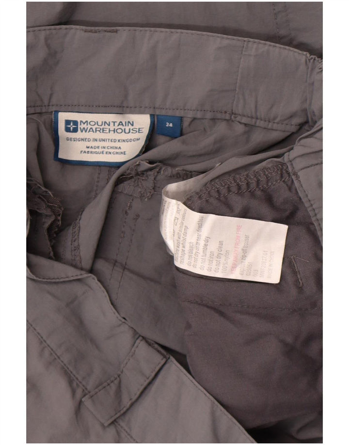 Pantaloni cargo drepti pentru bărbați Mountain Warehouse W34 L31 nailon gri