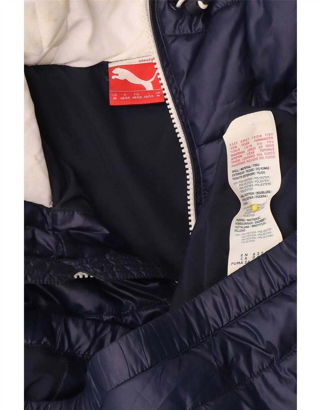 Jachetă căptușită cu glugă Puma pentru bărbați UK 38 Medium bleumarin poliester