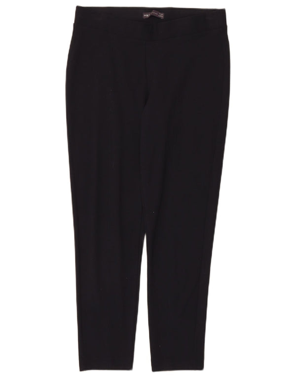 Pantaloni tăiați pentru femei Marks & Spencer UK 12 Medium W28 L26 Bleumarin