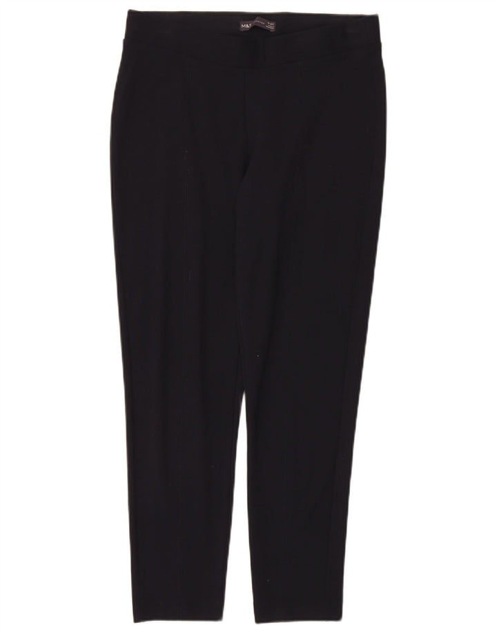 Pantaloni tăiați pentru femei Marks & Spencer UK 12 Medium W28 L26 Bleumarin