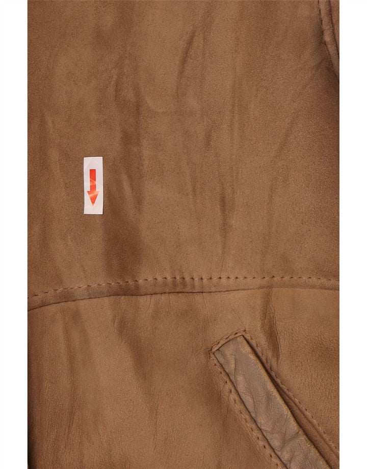 Jachetă vintage din shearling pentru femei IT 44 Medium Beige Shearling