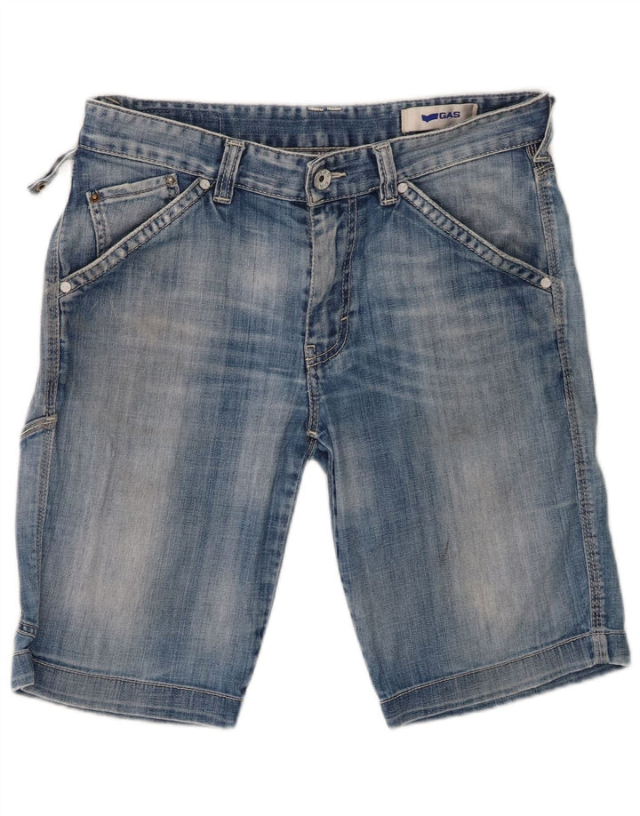 Pantaloni scurți din denim pentru bărbați Gas W31, bumbac albastru mediu