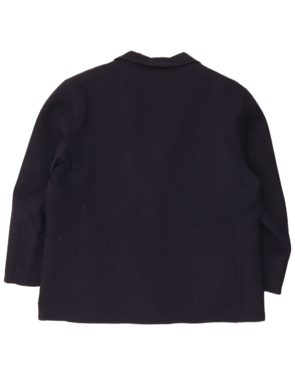 Piacenza Womens 3/4 Sleeve 2 Button Blazer Jacket UK 16 Large Navy Blue