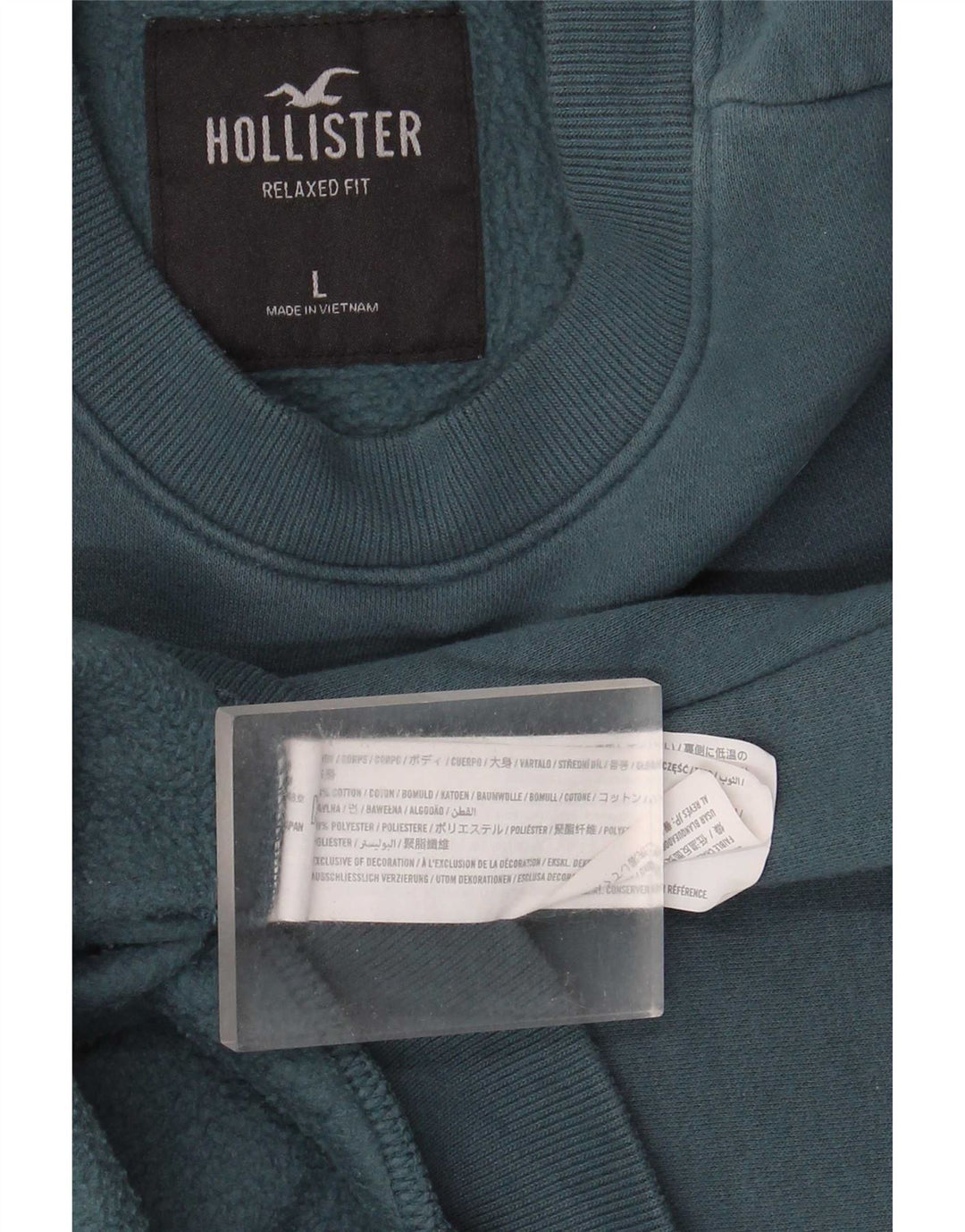 Pulover grafic pentru bărbați Hollister, bumbac mare, albastru