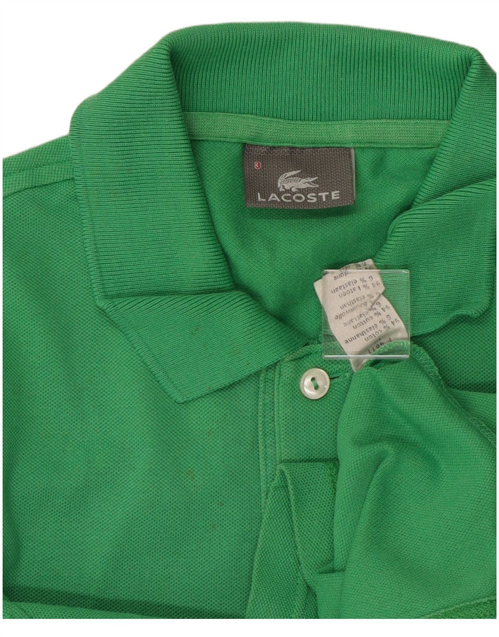 Tricou polo pentru bărbați LACOSTE Mărimea 3 Bumbac verde mic