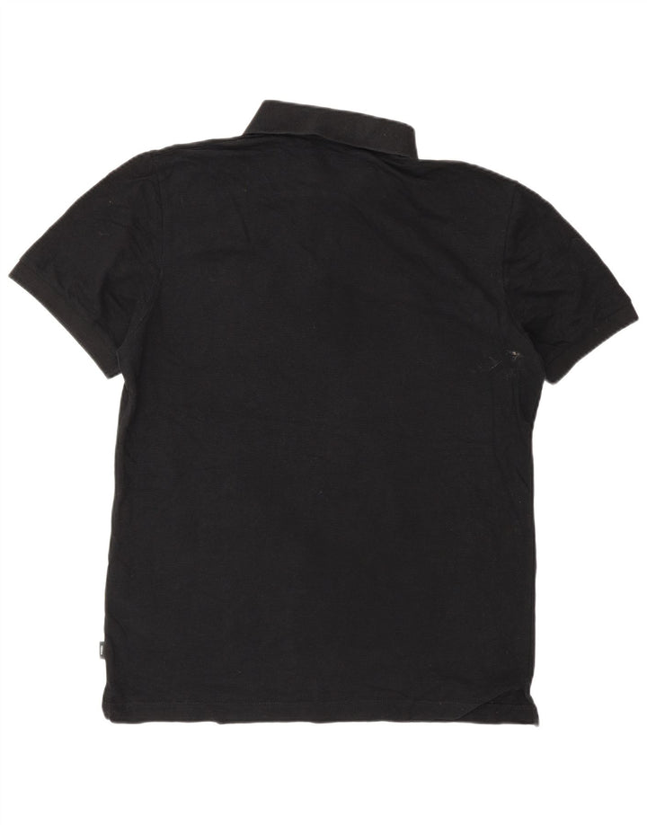 Tricou polo Jack & Jones pentru bărbați, bumbac mediu negru