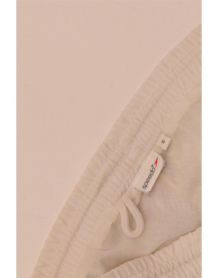 Pantaloni scurți de înot cu grafică Speedo pentru bărbați, mici, albi, florale