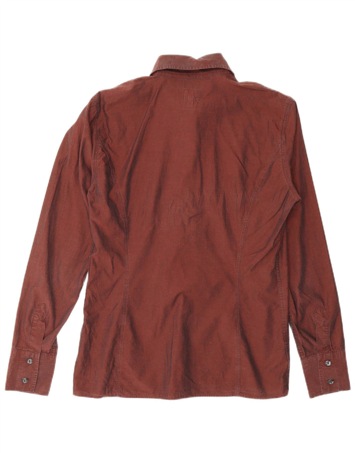 Cămașă pentru femei CALVIN KLEIN JEANS UK 12 Bumbac Burgundy mediu