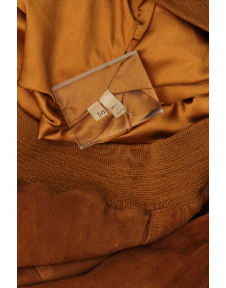 Bomber Vintage pentru bărbați din piele intoarsa IT 50 Large Brown