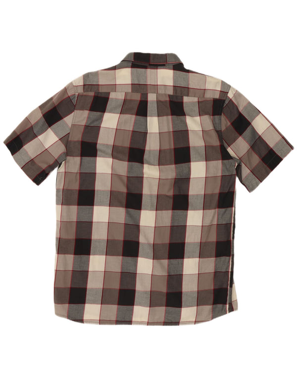 Cămașă slim fit cu mânecă scurtă Quiksilver pentru bărbați, bumbac cu carouri multicolore