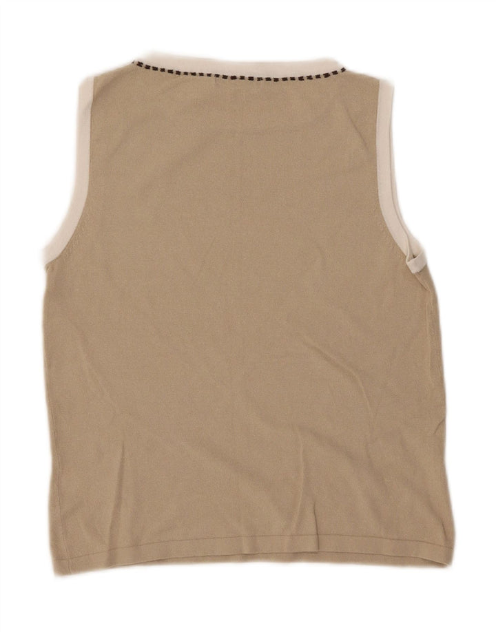Vestă pentru femei Marks & Spencer UK 14 Medium Beige Viscose