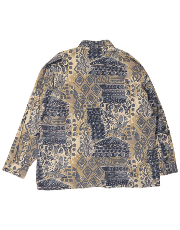 Cămașă de flanel pentru bărbați C & A, bumbac geometric 2XL albastru