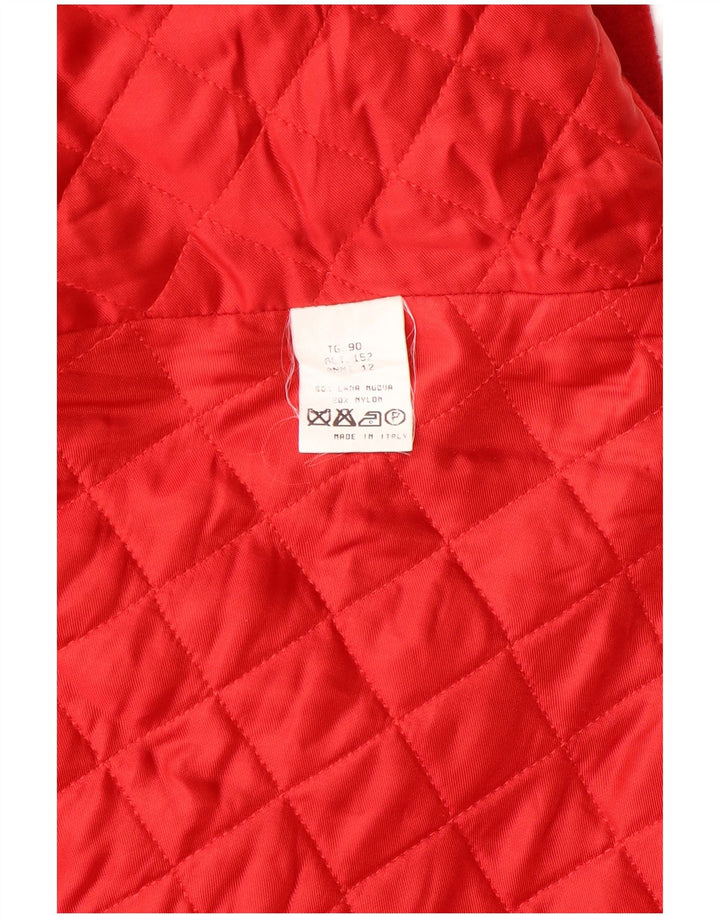 Manta Poncho Fete Vintage 11-12 Ani Lână Roșie