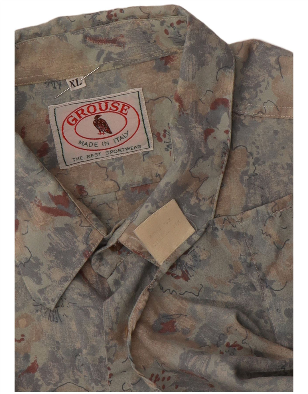 Cămașă cu mânecă scurtă pentru bărbați VINTAGE XL, multicoloră, cu flori din raion