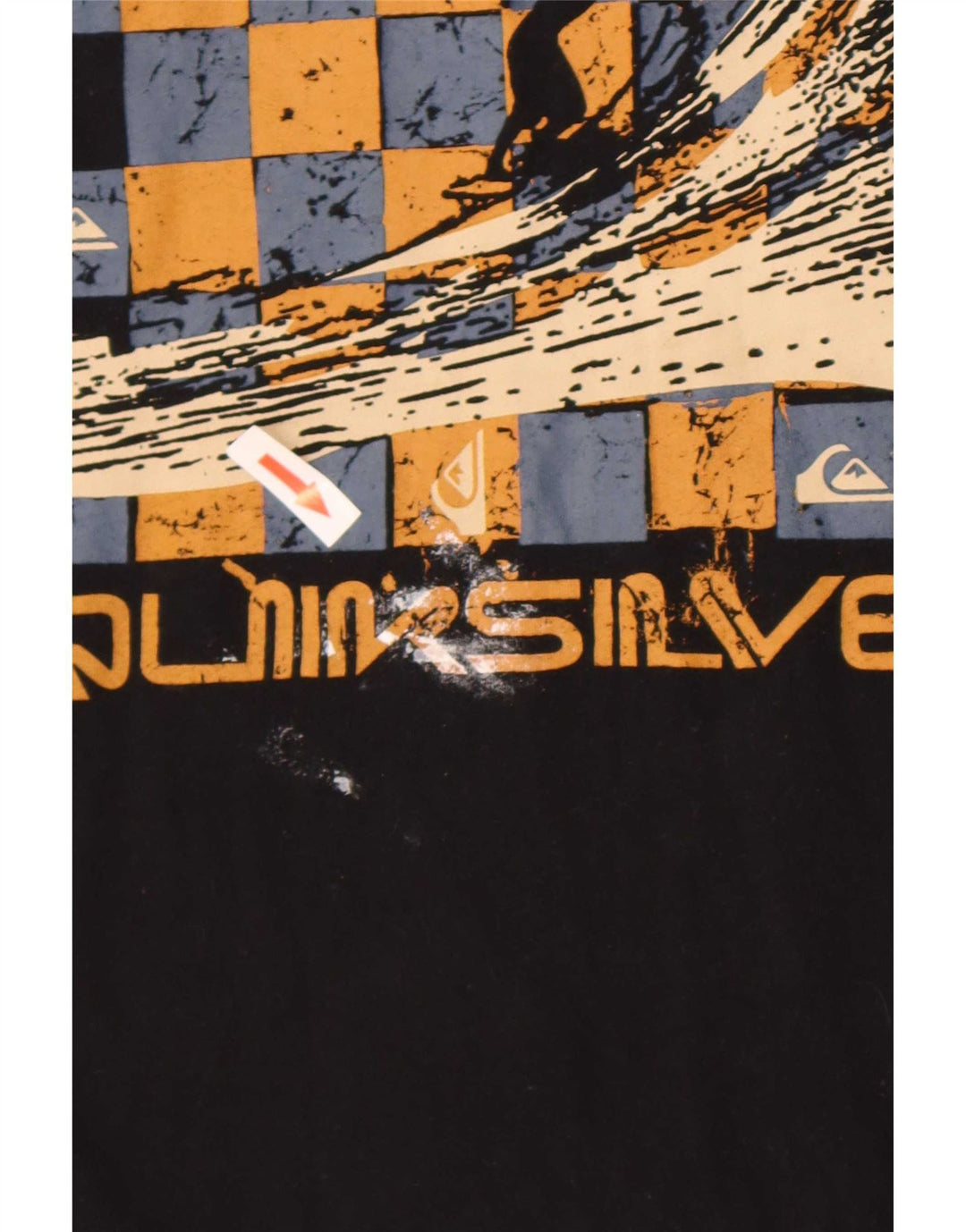 Tricou cu grafică obișnuită Quiksilver pentru bărbați Top mare din bumbac negru