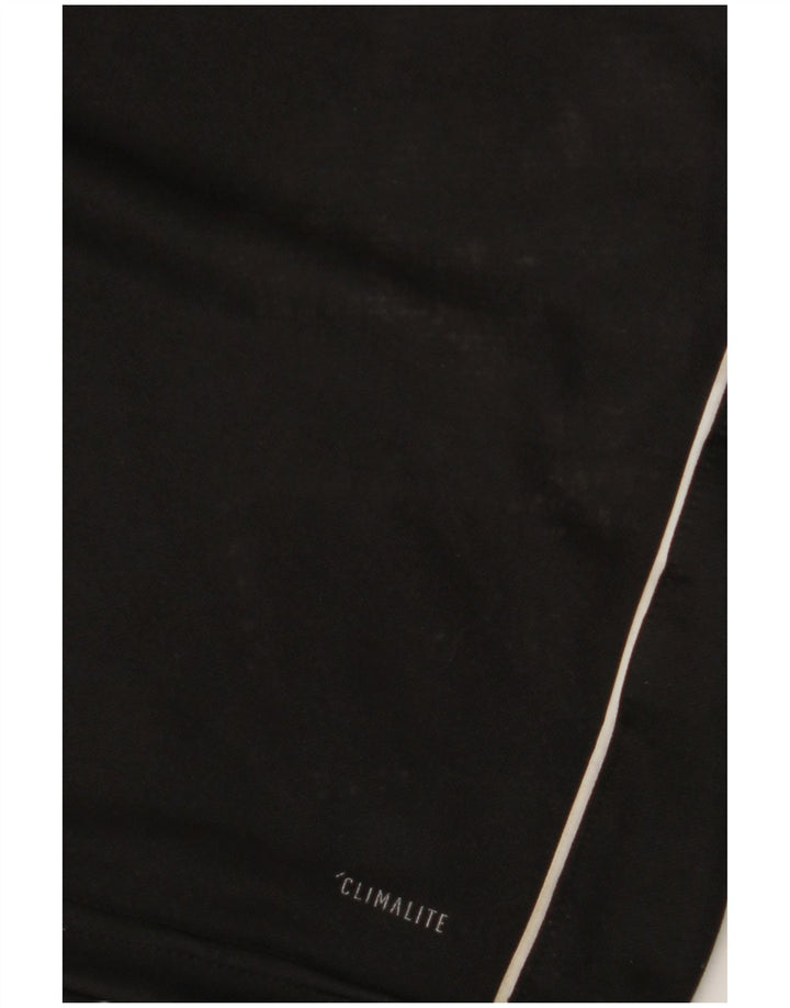 Adidas Climalite Mens Zip Neck Pullover Trening Top XL Negru Poliester