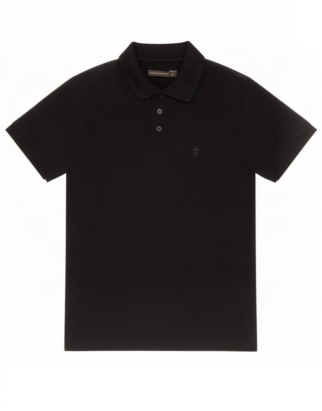 Tricou polo pentru bărbați French Connection, bumbac negru mic