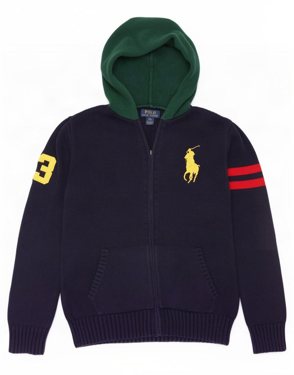 Pulover cardigan Polo Ralph Lauren pentru băieți 13-14 ani XL bleumarin
