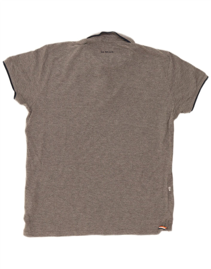Tricou polo pentru bărbați Le Shark, bumbac gri mare