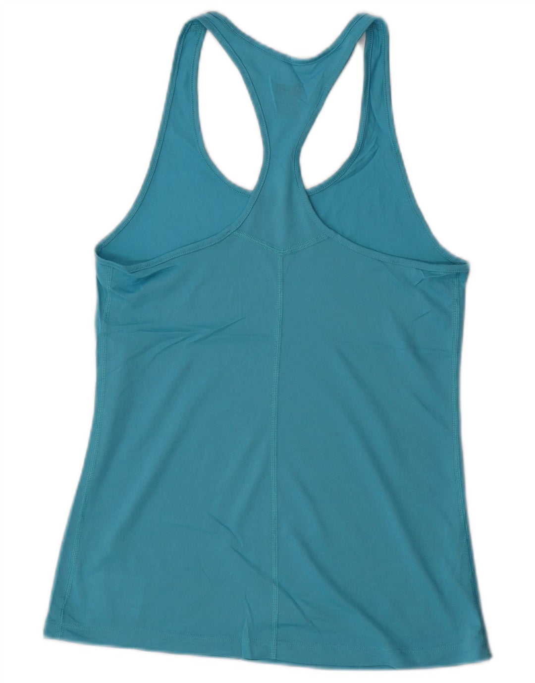 NIKE Womens Dri Fit Slim Fit Vest Top UK 8 Small Blue Poliester