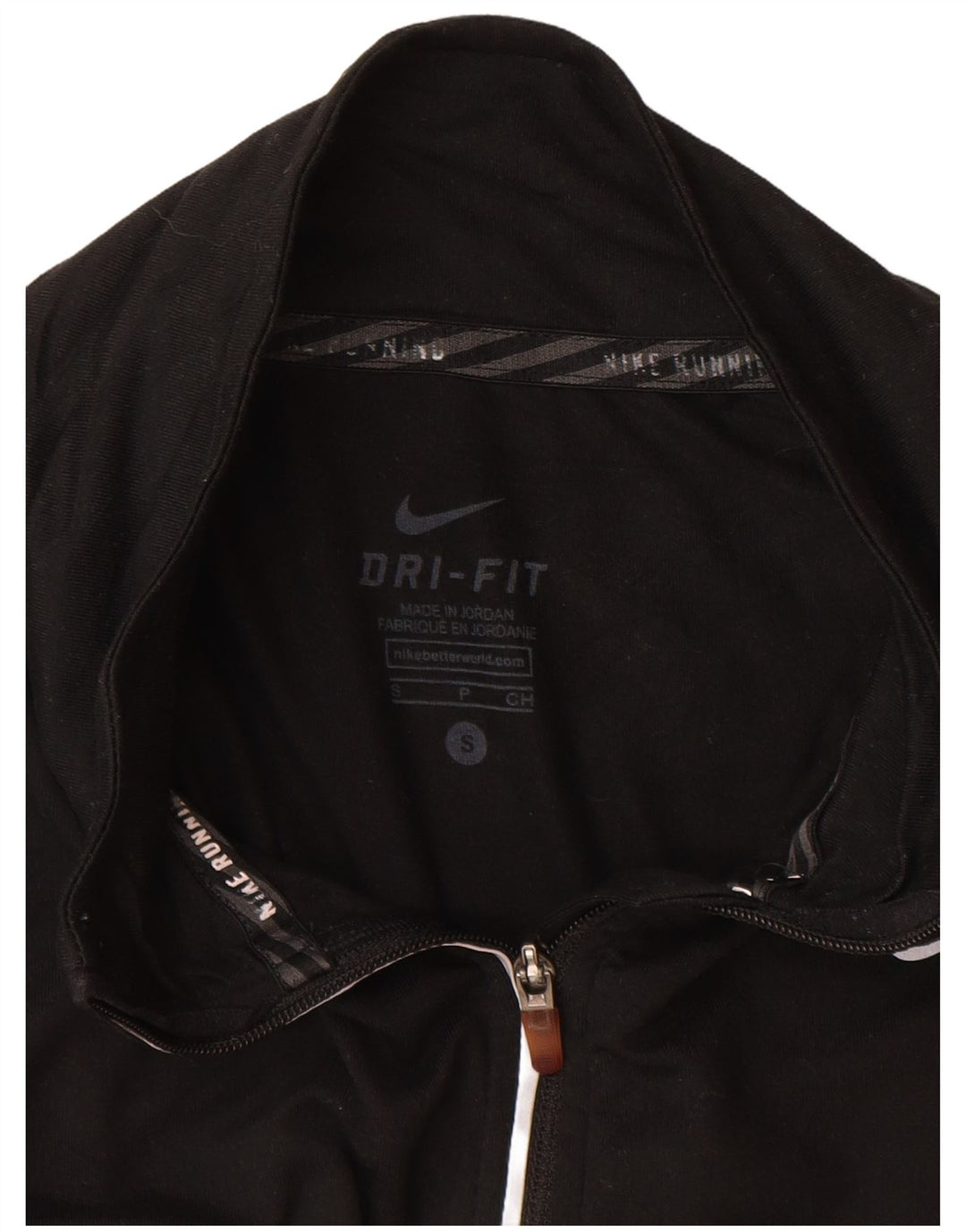 Top de trening Nike Dri Fit Zip Neck Pullover pentru femei UK 10 Small Black