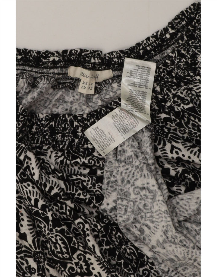 Bluză pentru femei White Stuff Top UK 14 Large Black Paisley Linen