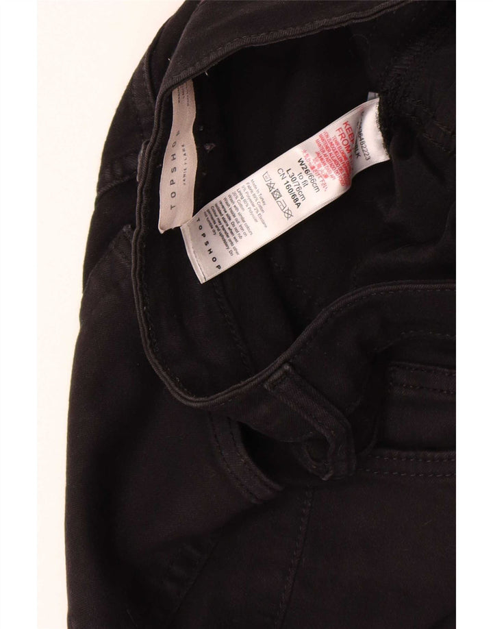 Blugi evazați Jamie Topshop pentru femei W26 L30 bumbac negru