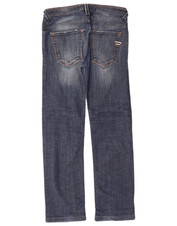 Diesel Băieți Slammer Straight Jeans 11-12 ani W26 L26 Albastru Bumbac