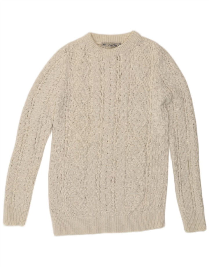 Pulover pentru femei Zara cu gât de barcă UK 10 Small White