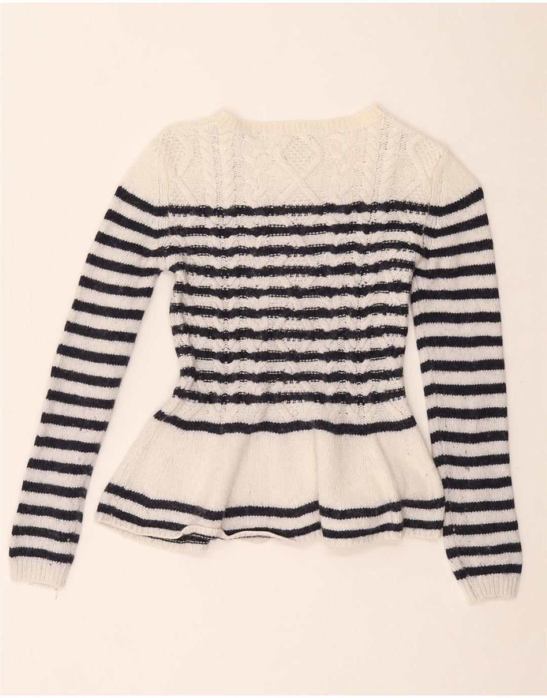 MASSIMO DUTTI Pulover pentru damă, cu gât de barcă, pulover UK 8 Mic Alb