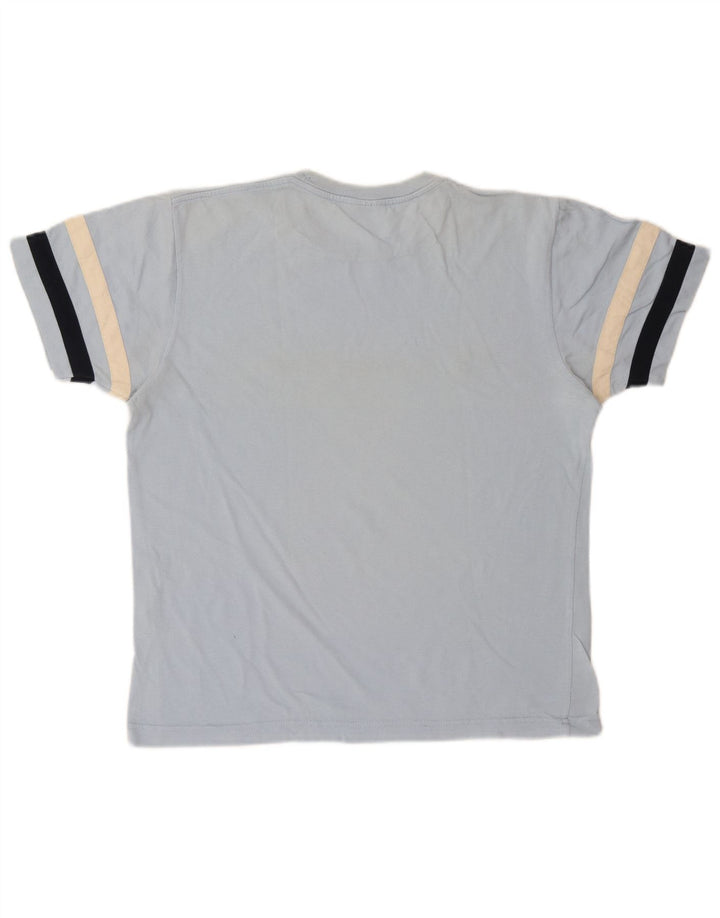 Tricou grafic pentru bărbați Champion Top din bumbac cu dungi albastre medii