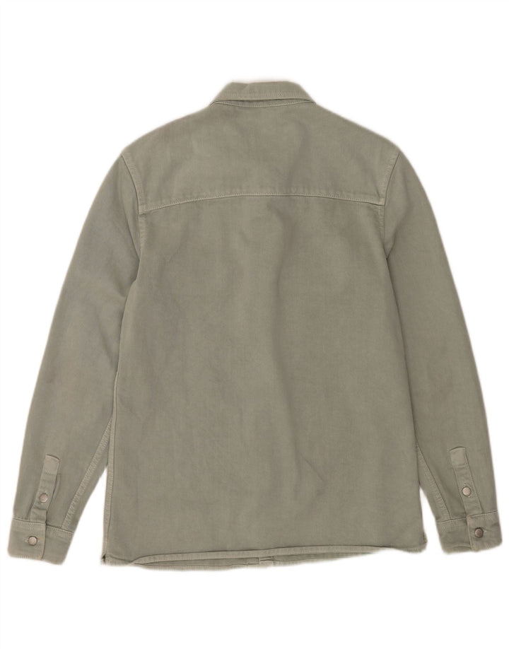 Cămașă de denim pentru bărbați ZARA, bumbac kaki mic