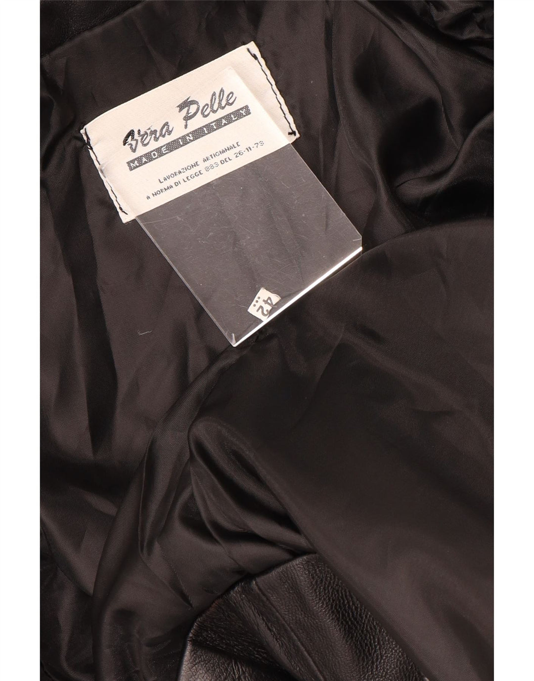 Jachetă pentru femei VINTAGE Crop 2 Button Blazer IT 42 Medium Black Leather